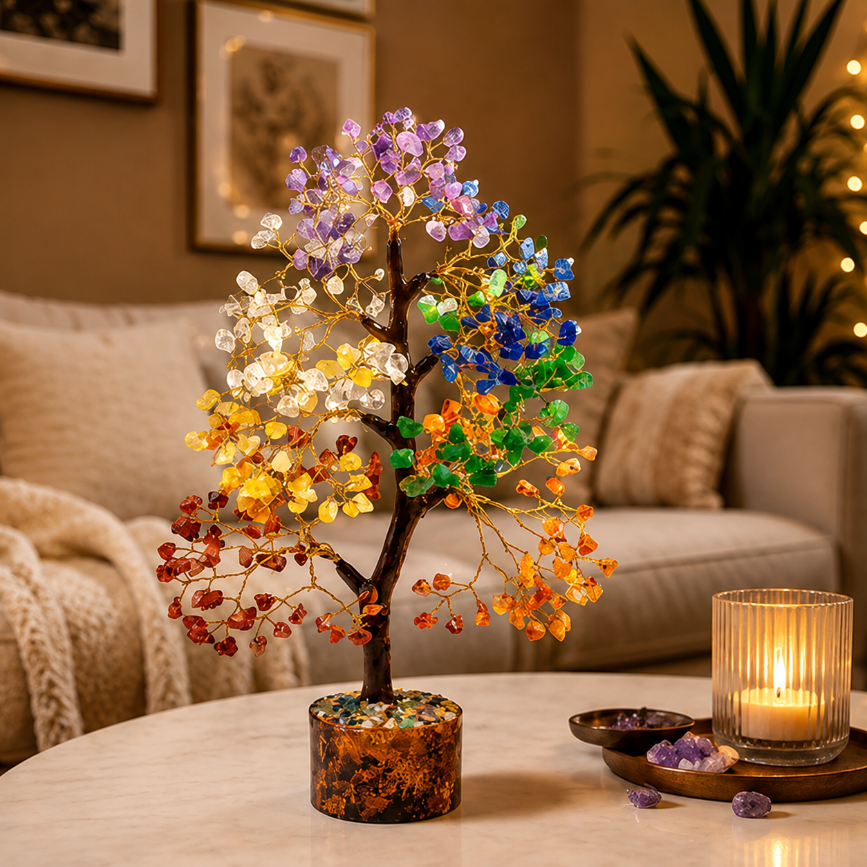 Seven Chakra Crystal Tree