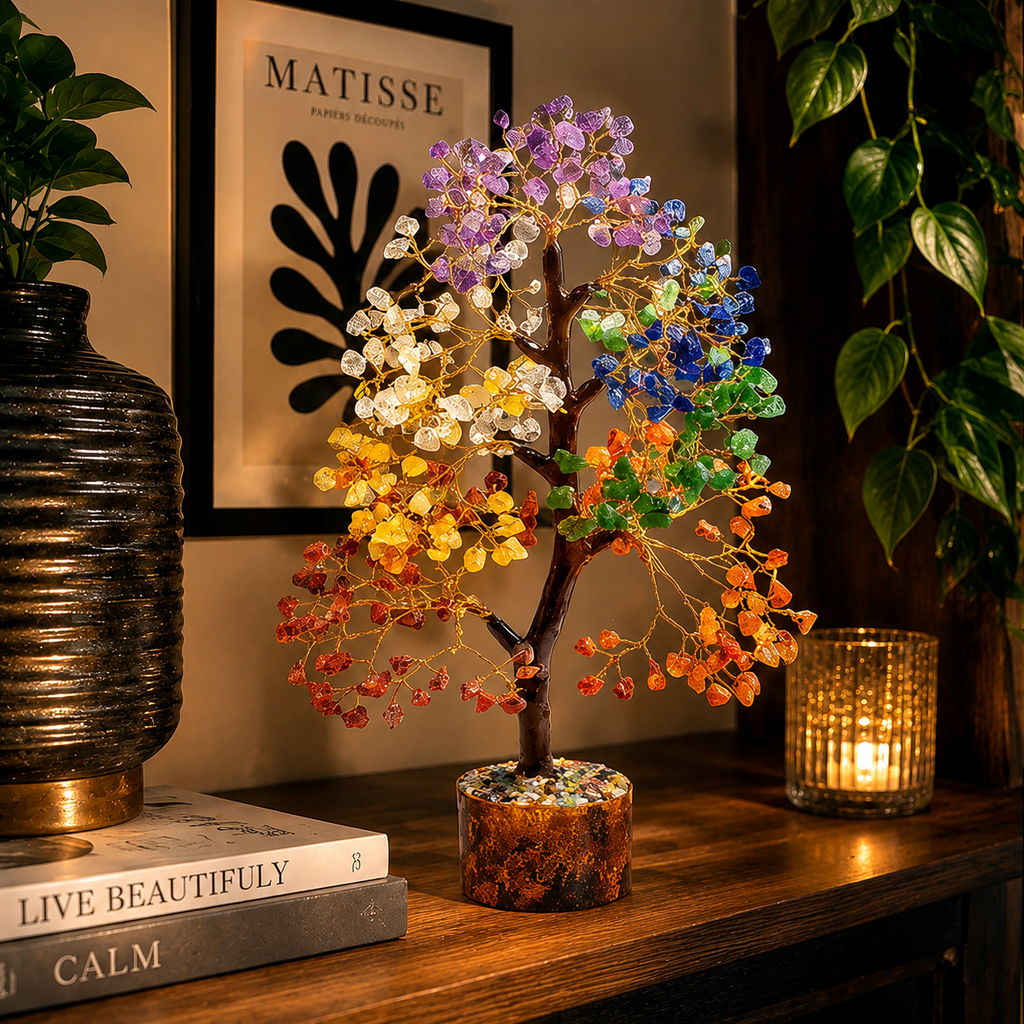 Seven Chakra Crystal Tree