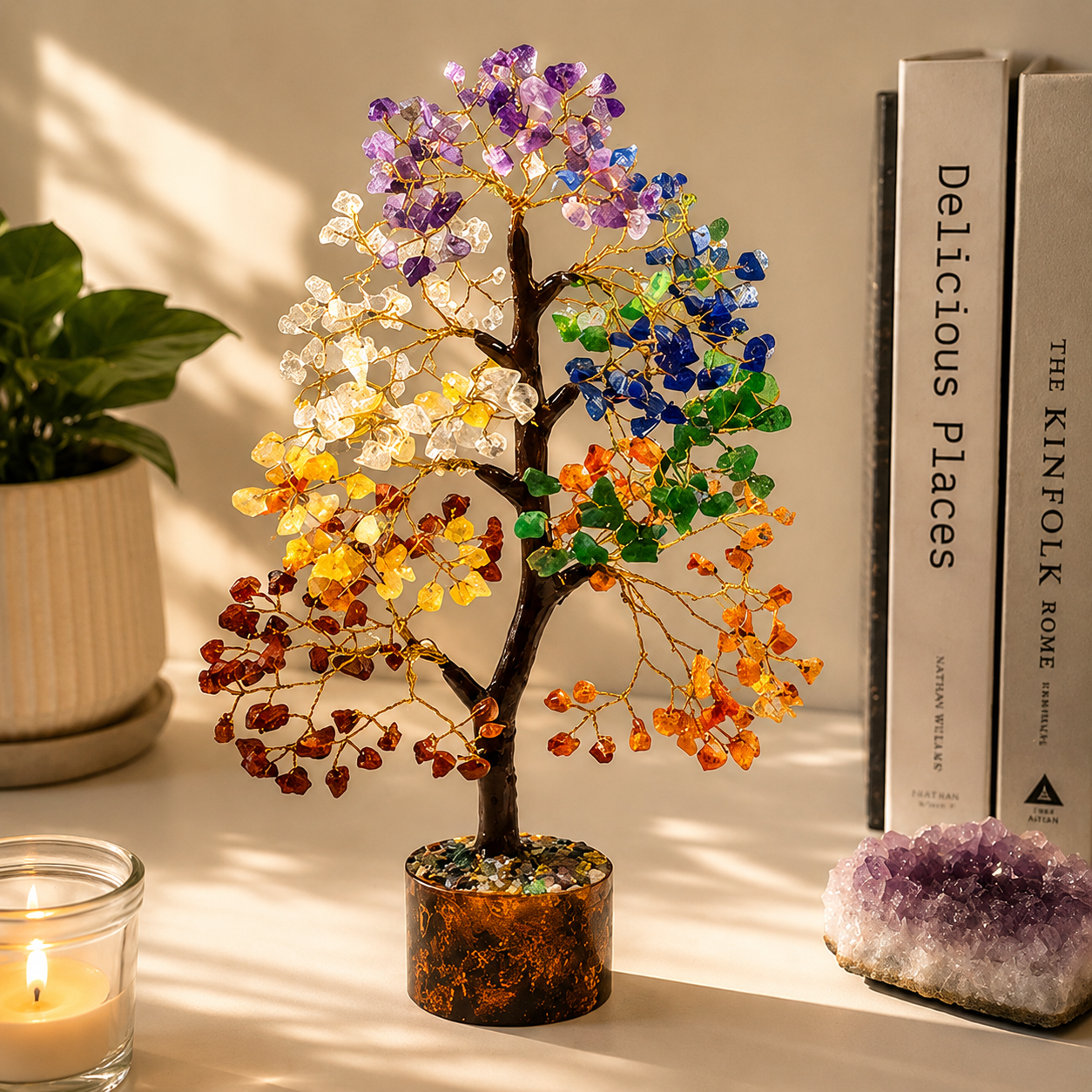 Seven Chakra Crystal Tree