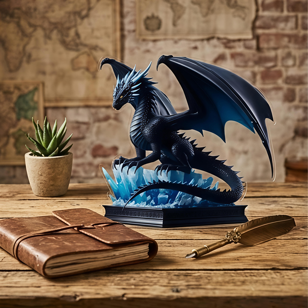 Dragon Lightning Acrylic Plaque Desk Decor Gift