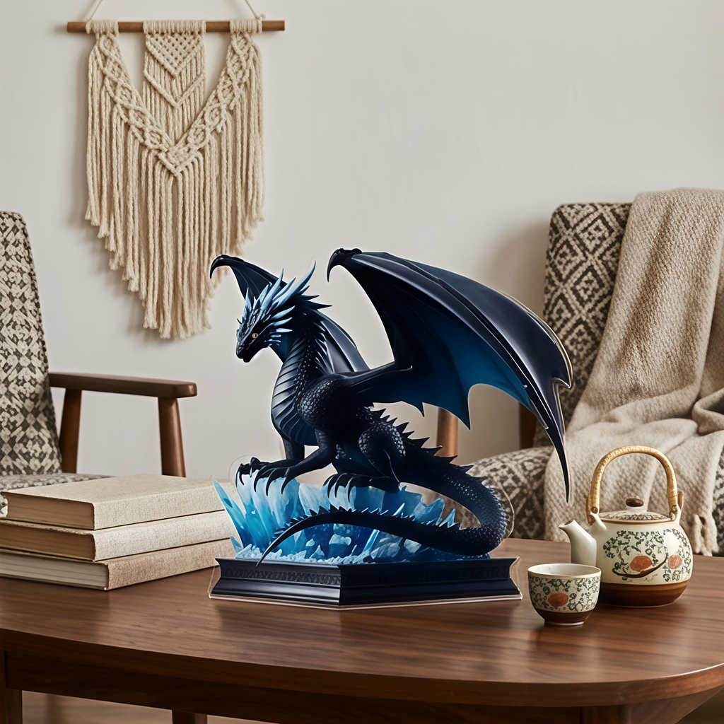 Dragon Lightning Acrylic Plaque Desk Decor Gift