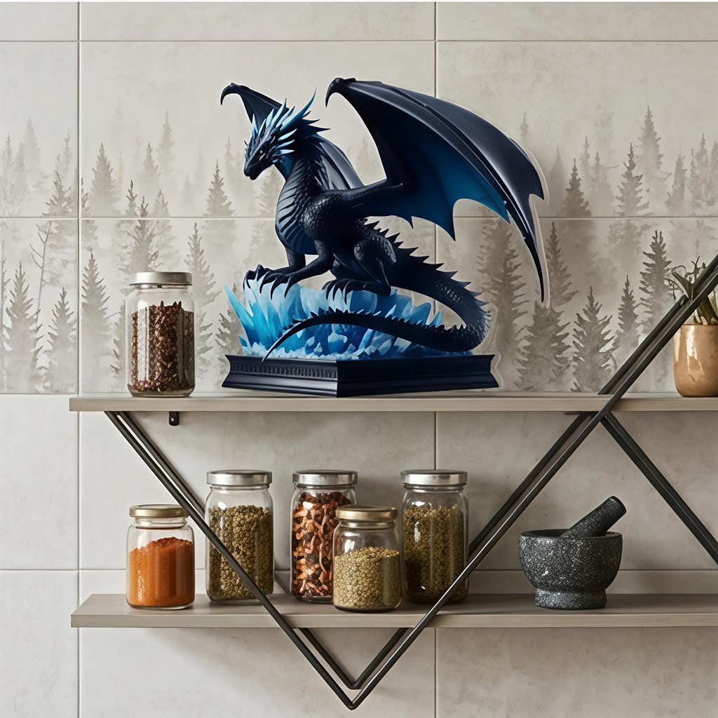 Dragon Lightning Acrylic Plaque Desk Decor Gift