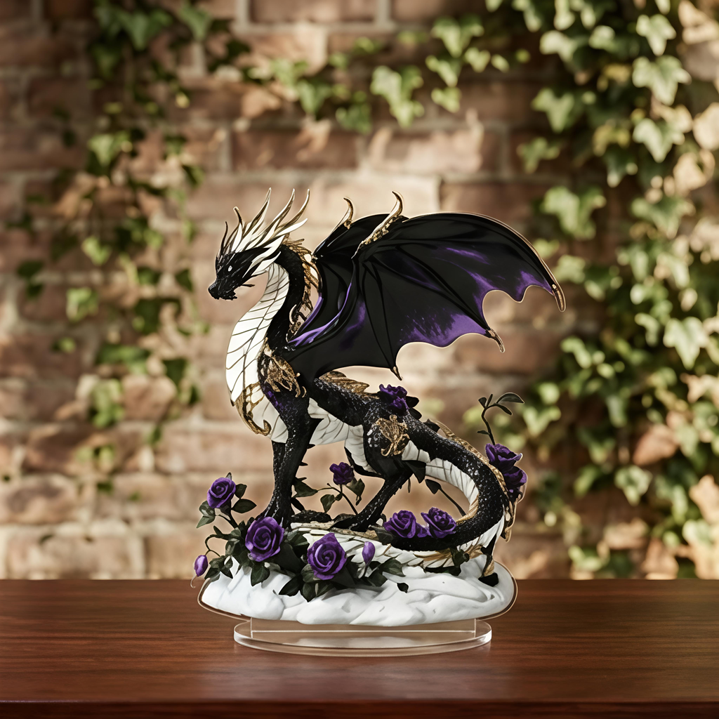 Dragon Lightning Acrylic Plaque Desk Decor Gift