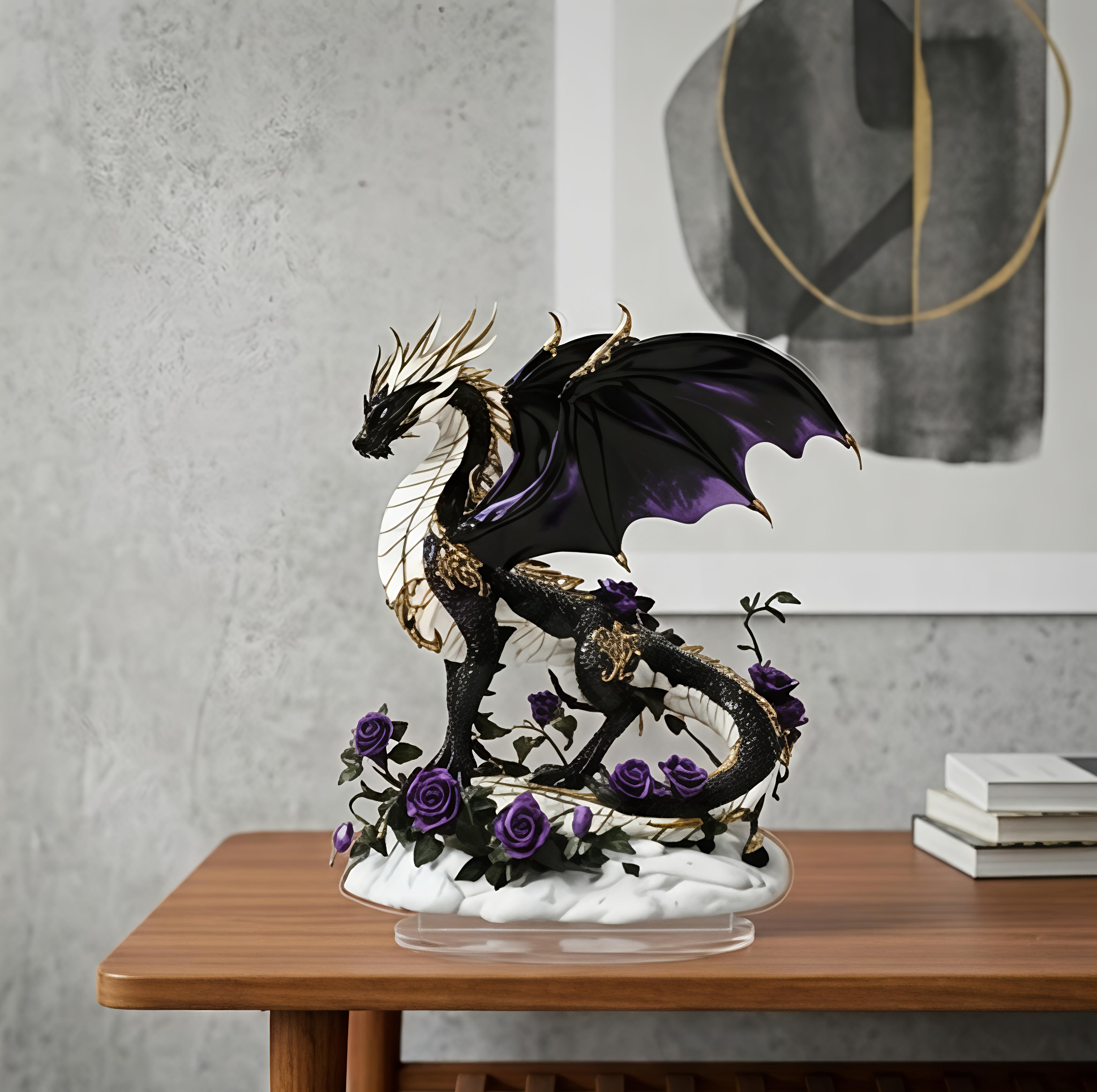 Dragon Lightning Acrylic Plaque Desk Decor Gift