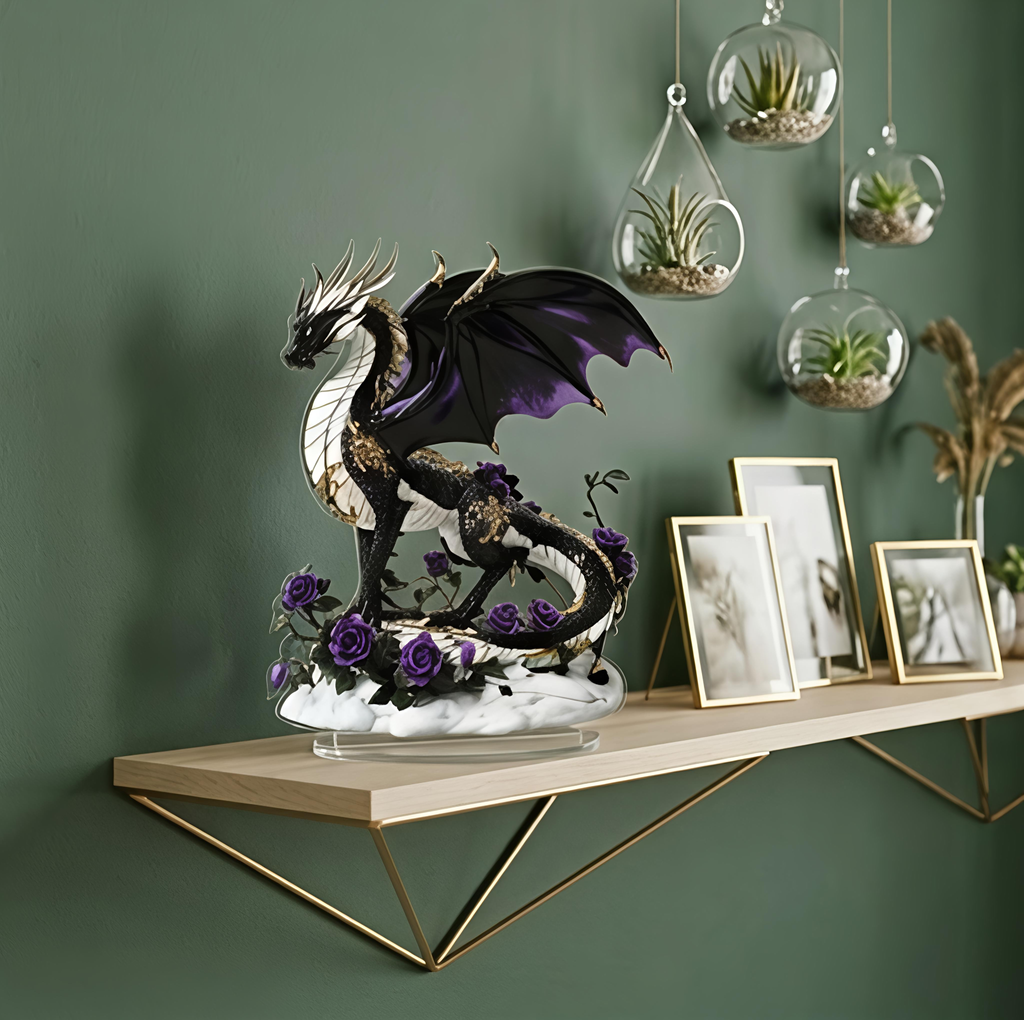 Dragon Lightning Acrylic Plaque Desk Decor Gift