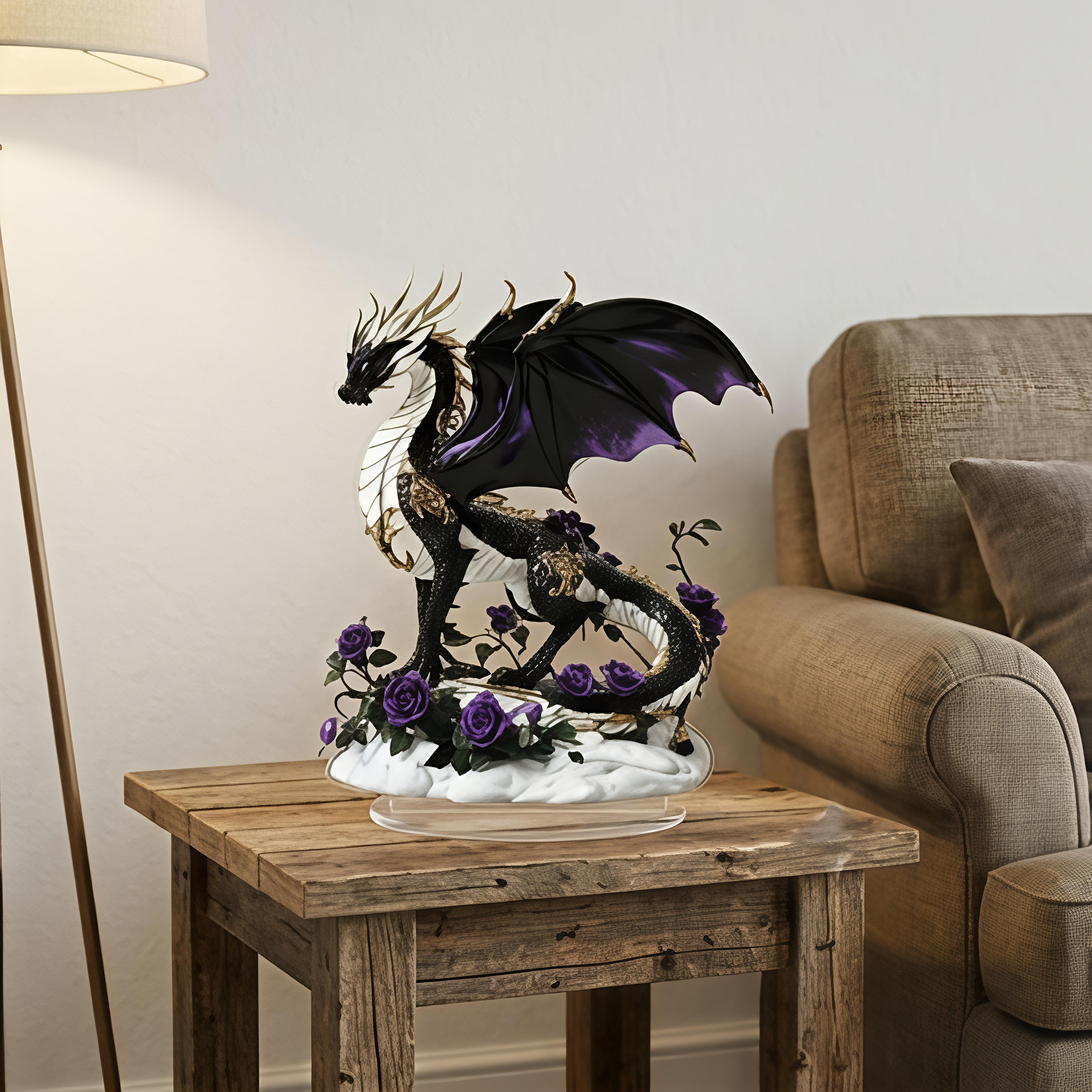 Dragon Lightning Acrylic Plaque Desk Decor Gift