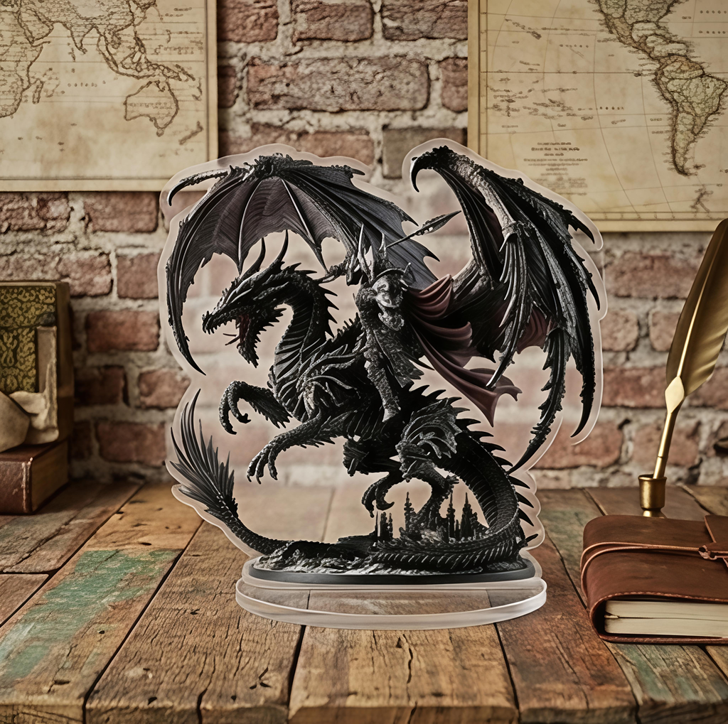 Dragon Lightning Acrylic Plaque Desk Decor Gift