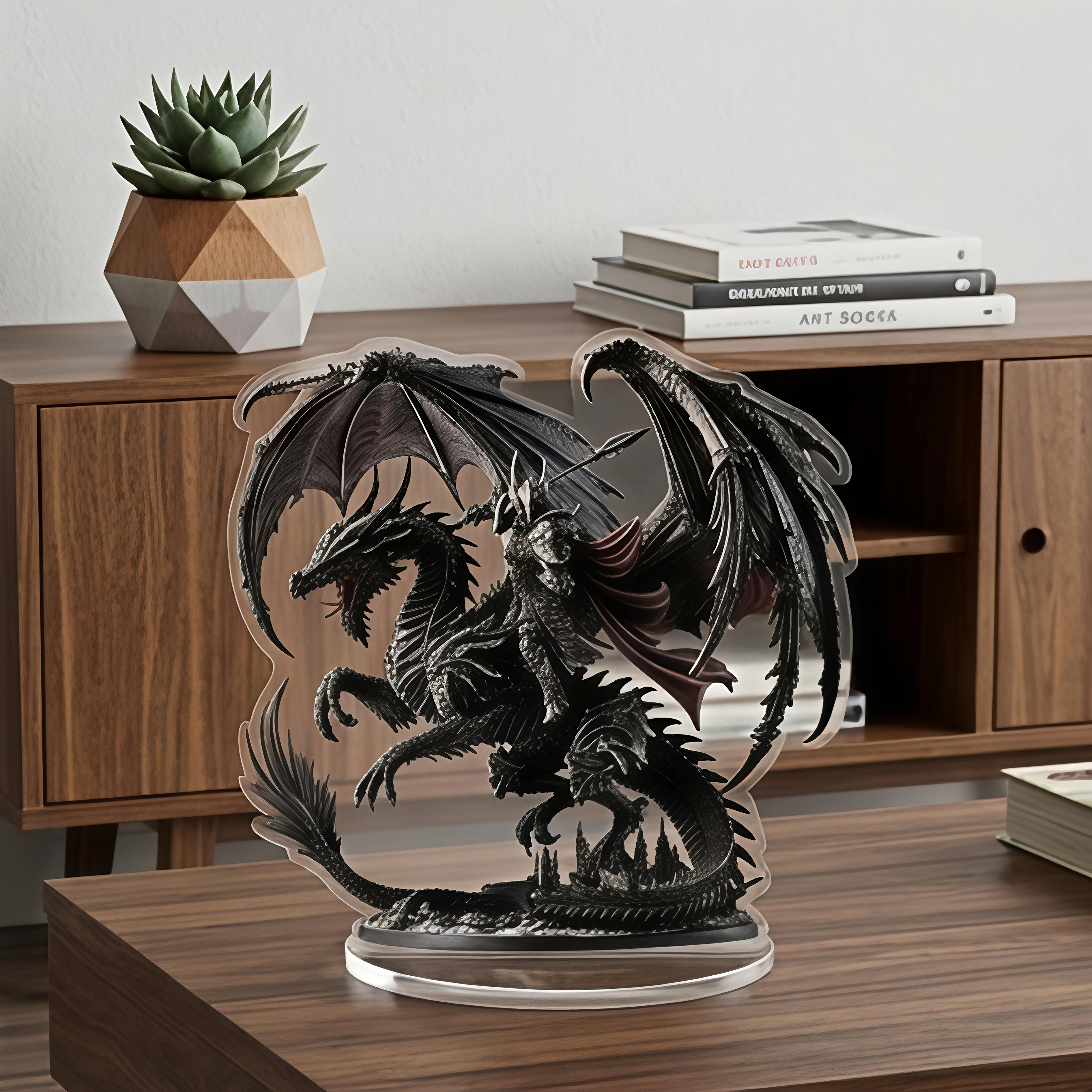 Dragon Lightning Acrylic Plaque Desk Decor Gift