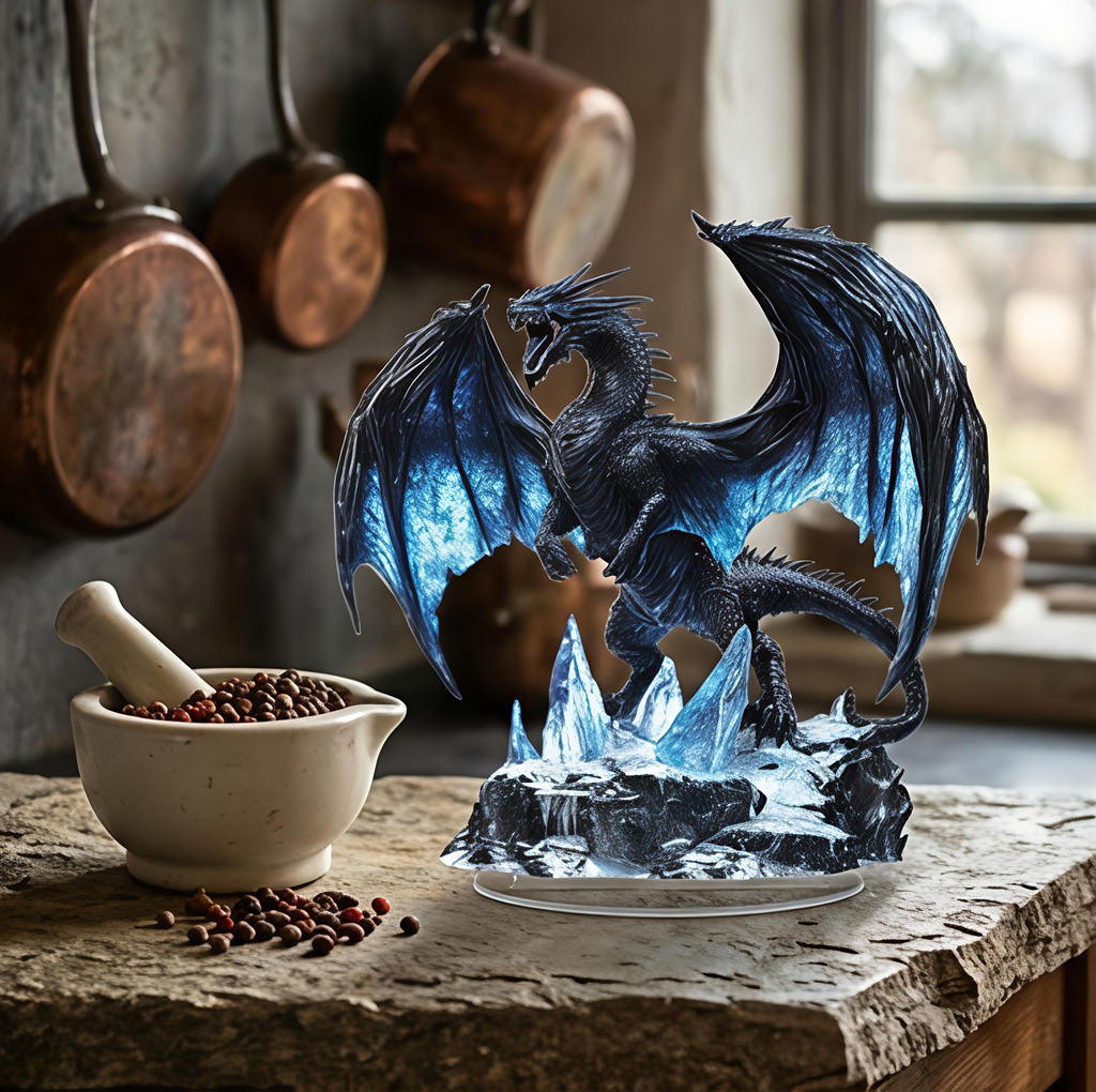 Dragon Lightning Acrylic Plaque Desk Decor Gift
