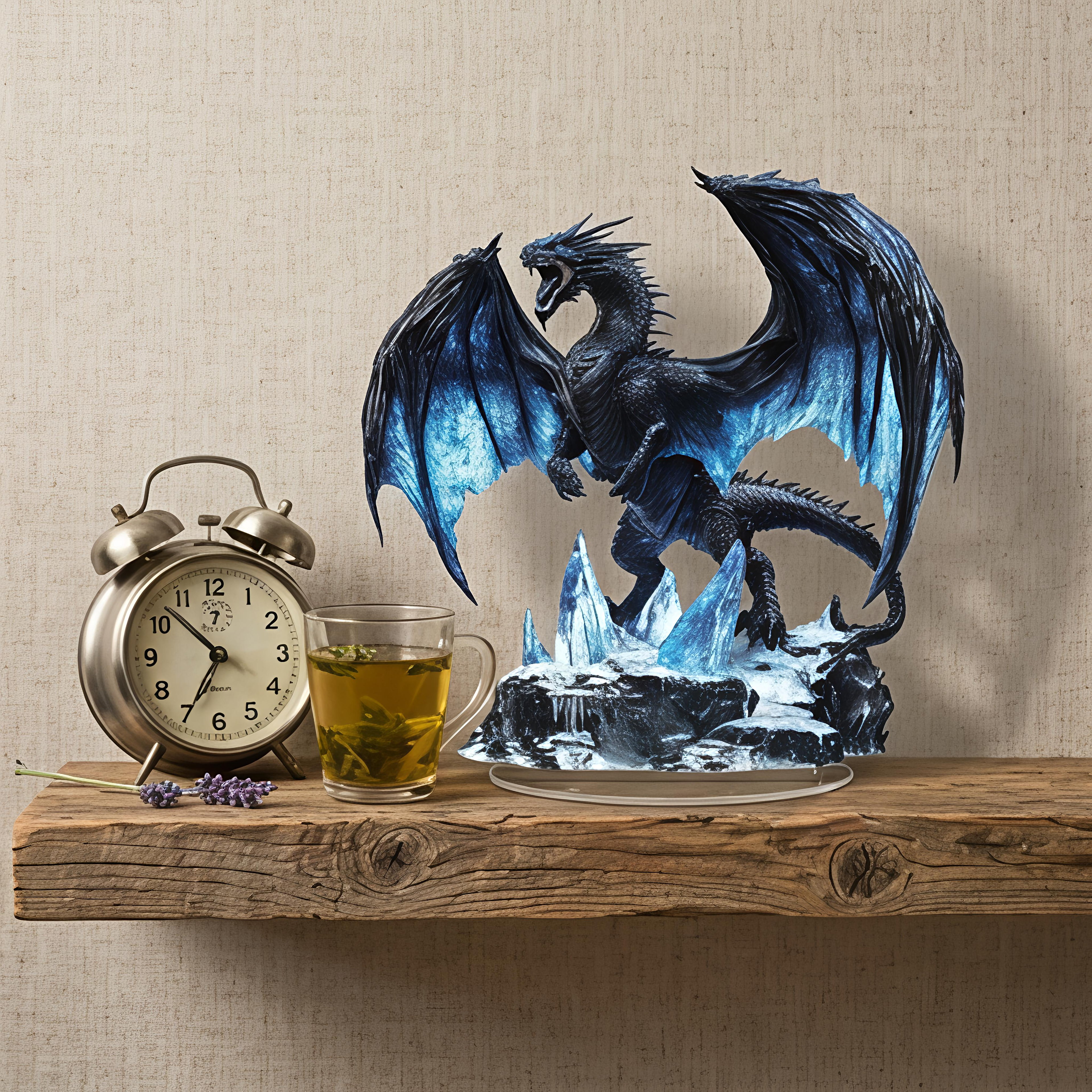 Dragon Lightning Acrylic Plaque Desk Decor Gift
