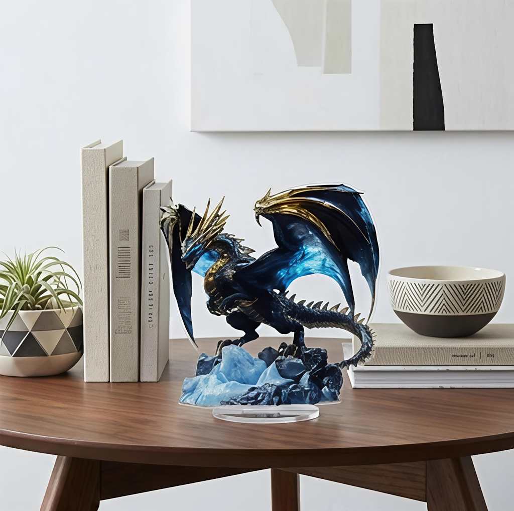 Dragon Lightning Acrylic Plaque Desk Decor Gift