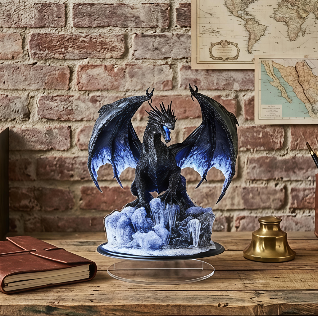 Dragon Lightning Acrylic Plaque Desk Decor Gift