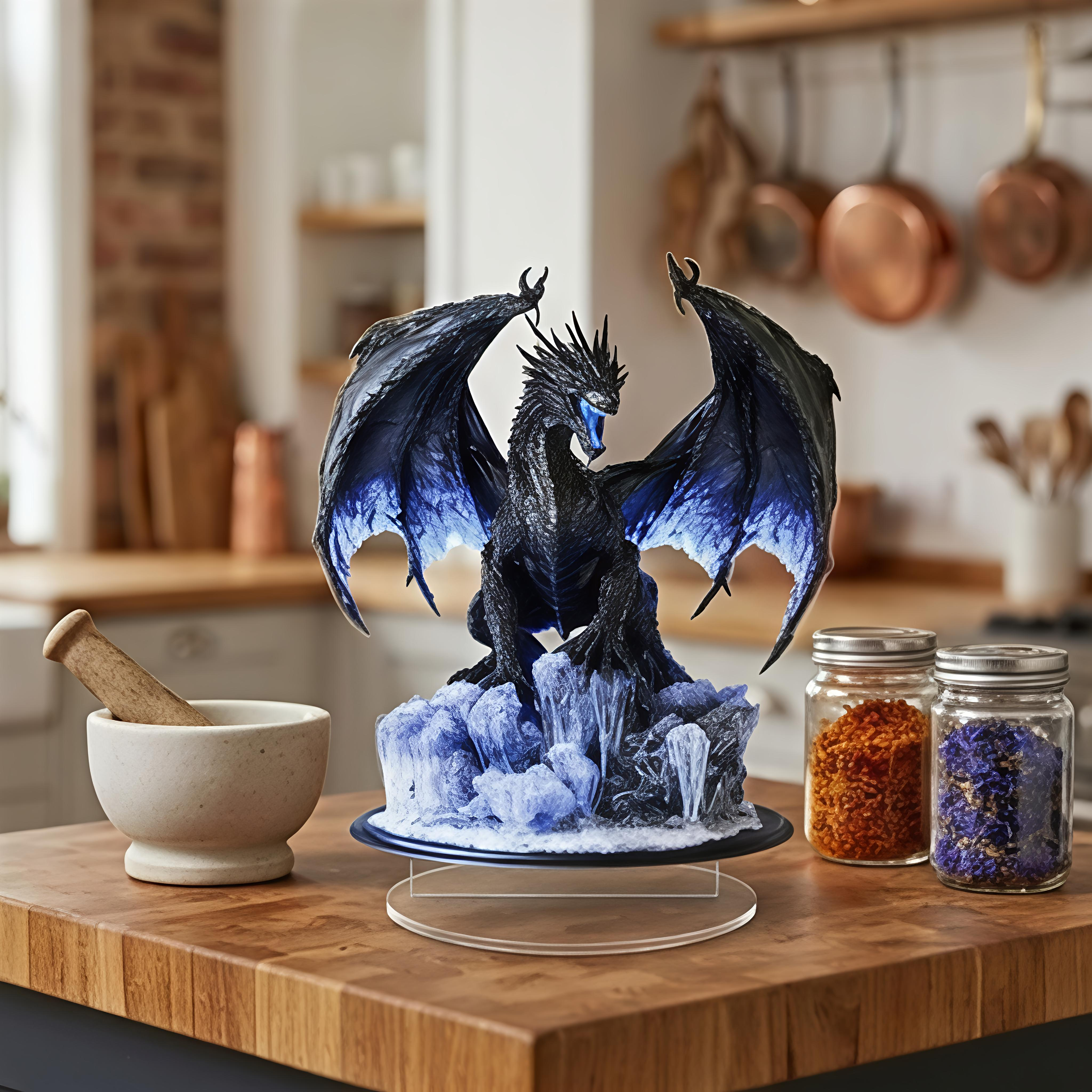 Dragon Lightning Acrylic Plaque Desk Decor Gift
