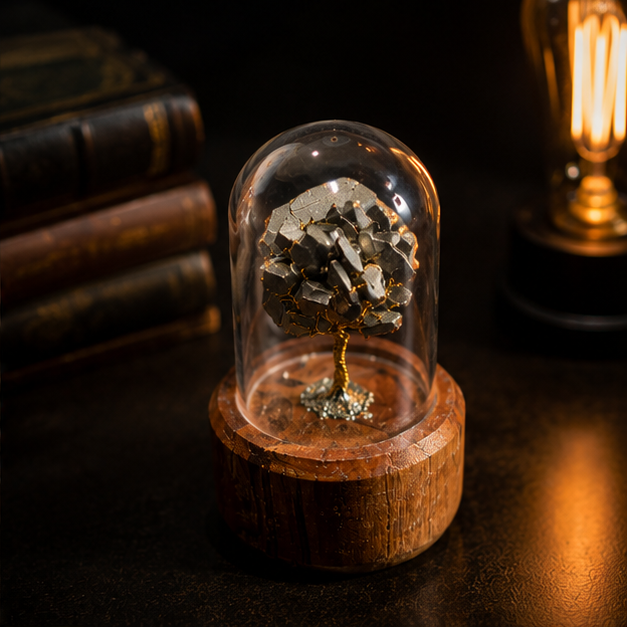 Luxury Pyrite Crystal Tree Dome
