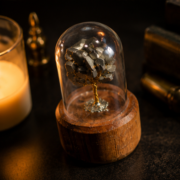 Luxury Pyrite Crystal Tree Dome