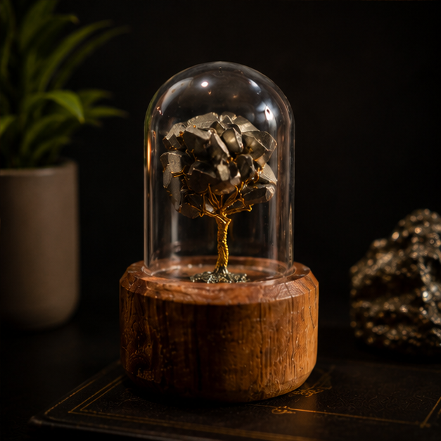 Luxury Pyrite Crystal Tree Dome