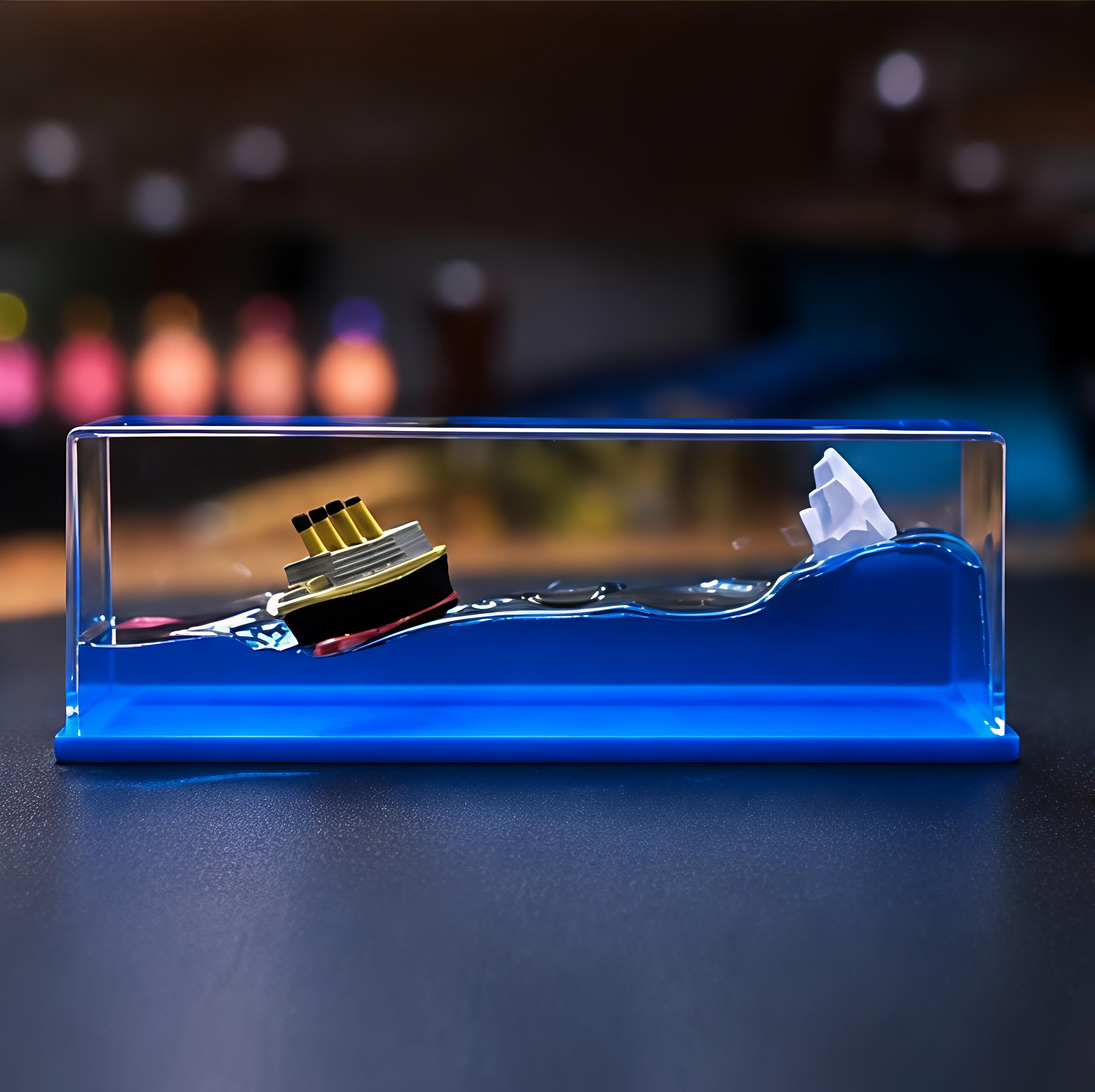 Ocean Wave Cruise Ship Liquid Motion Decor