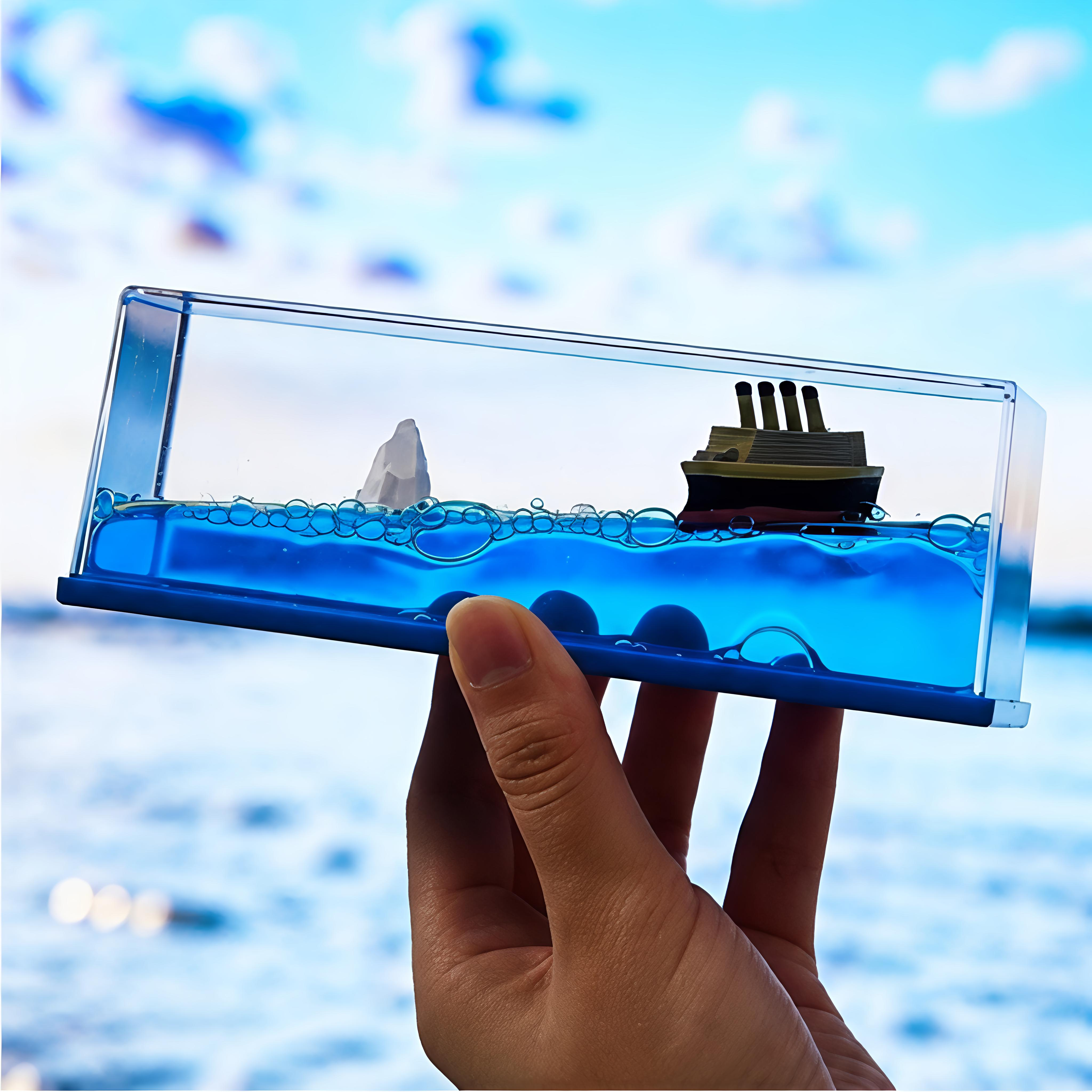 Ocean Wave Cruise Ship Liquid Motion Decor