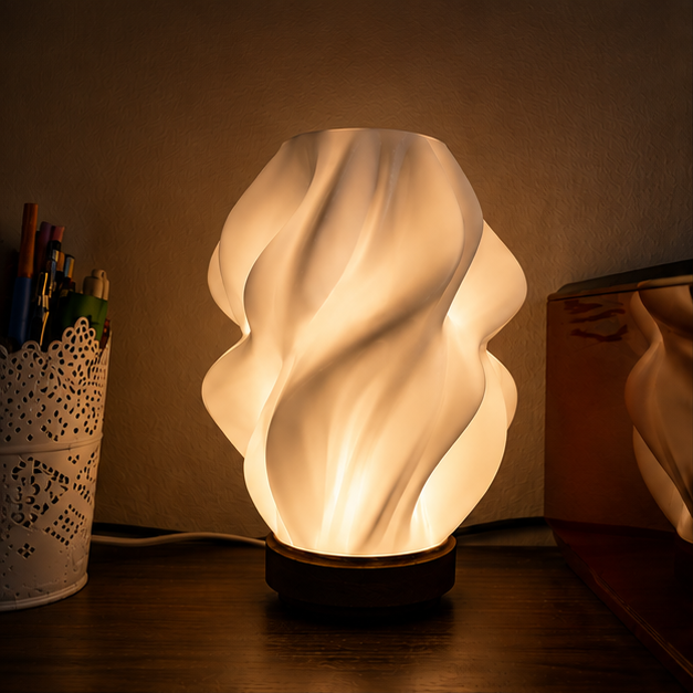 Sculptural Wave Table Lamp
