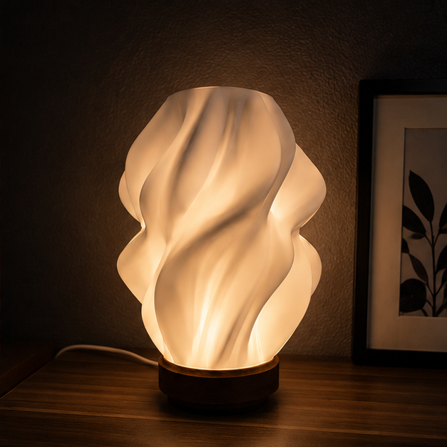 Sculptural Wave Table Lamp