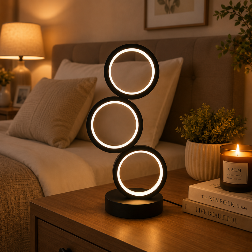 Modern Triple Ring Lamp